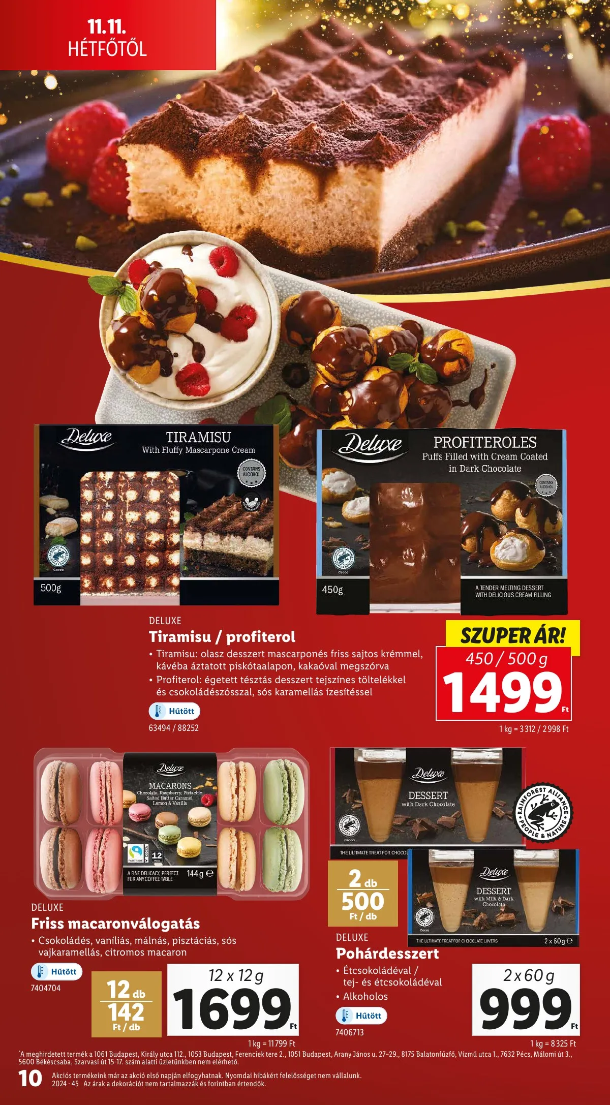 Lidl akciós újság Unnepi Deluxe 11.11–11.11 – 10. oldal