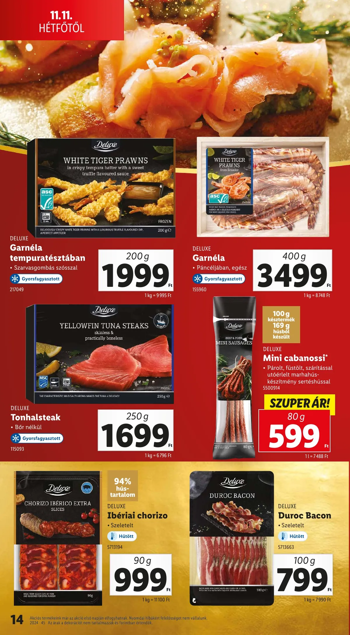 Lidl akciós újság Unnepi Deluxe 11.11–11.11 – 14. oldal
