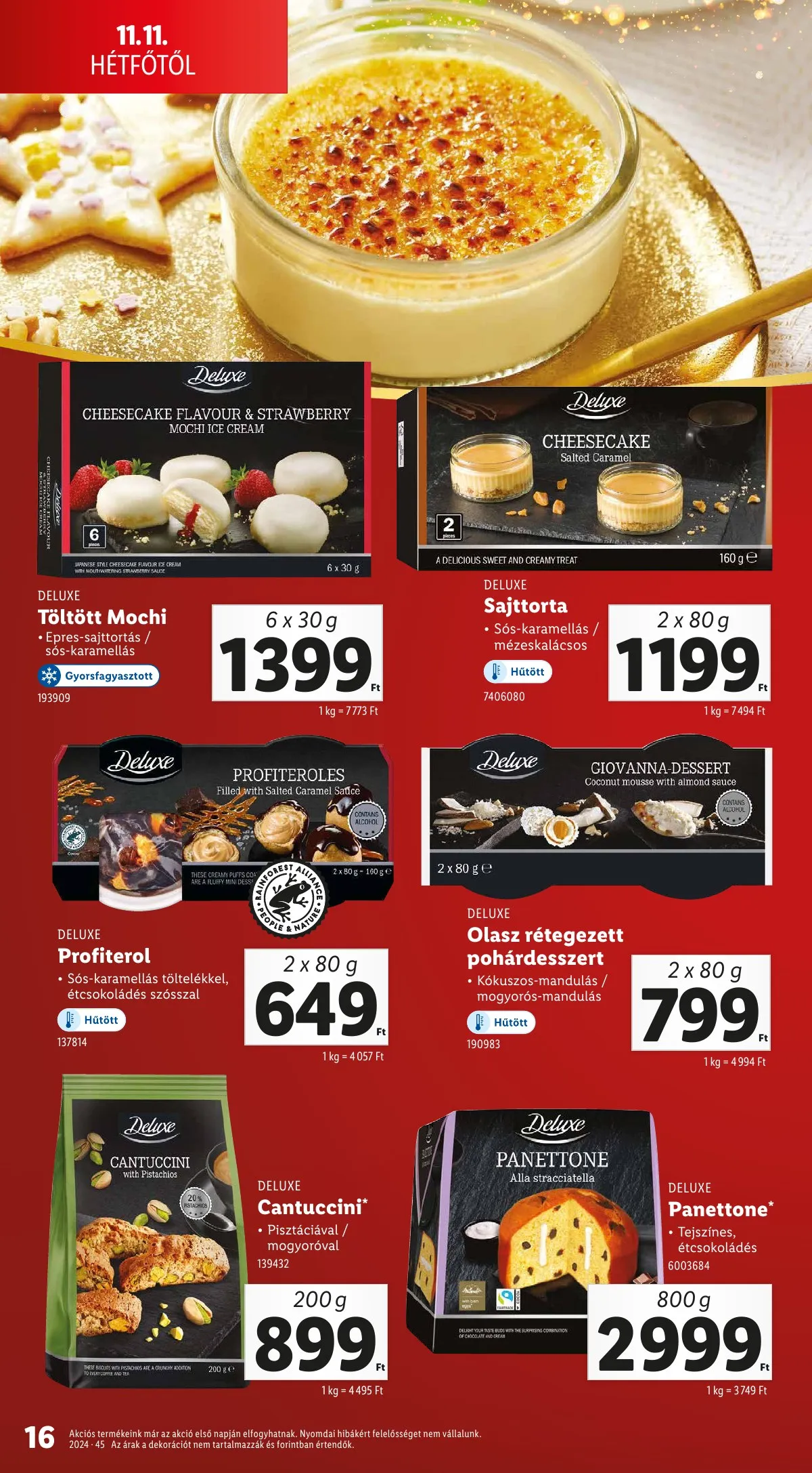 Lidl akciós újság Unnepi Deluxe 11.11–11.11 – 16. oldal