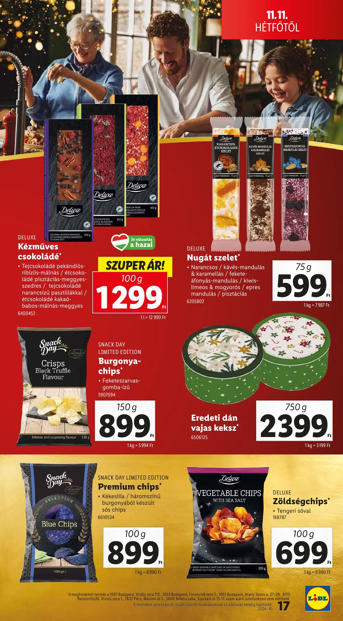 Lidl akciós újság Unnepi Deluxe 11.11–11.11 – 17. oldal