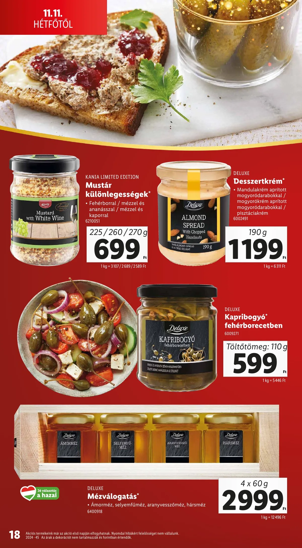 Lidl akciós újság Unnepi Deluxe 11.11–11.11 – 18. oldal
