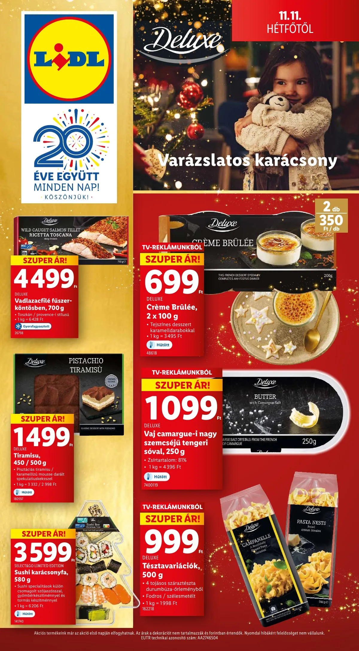 Lidl akciós újság Unnepi Deluxe 11.11–11.11 – 22. oldal