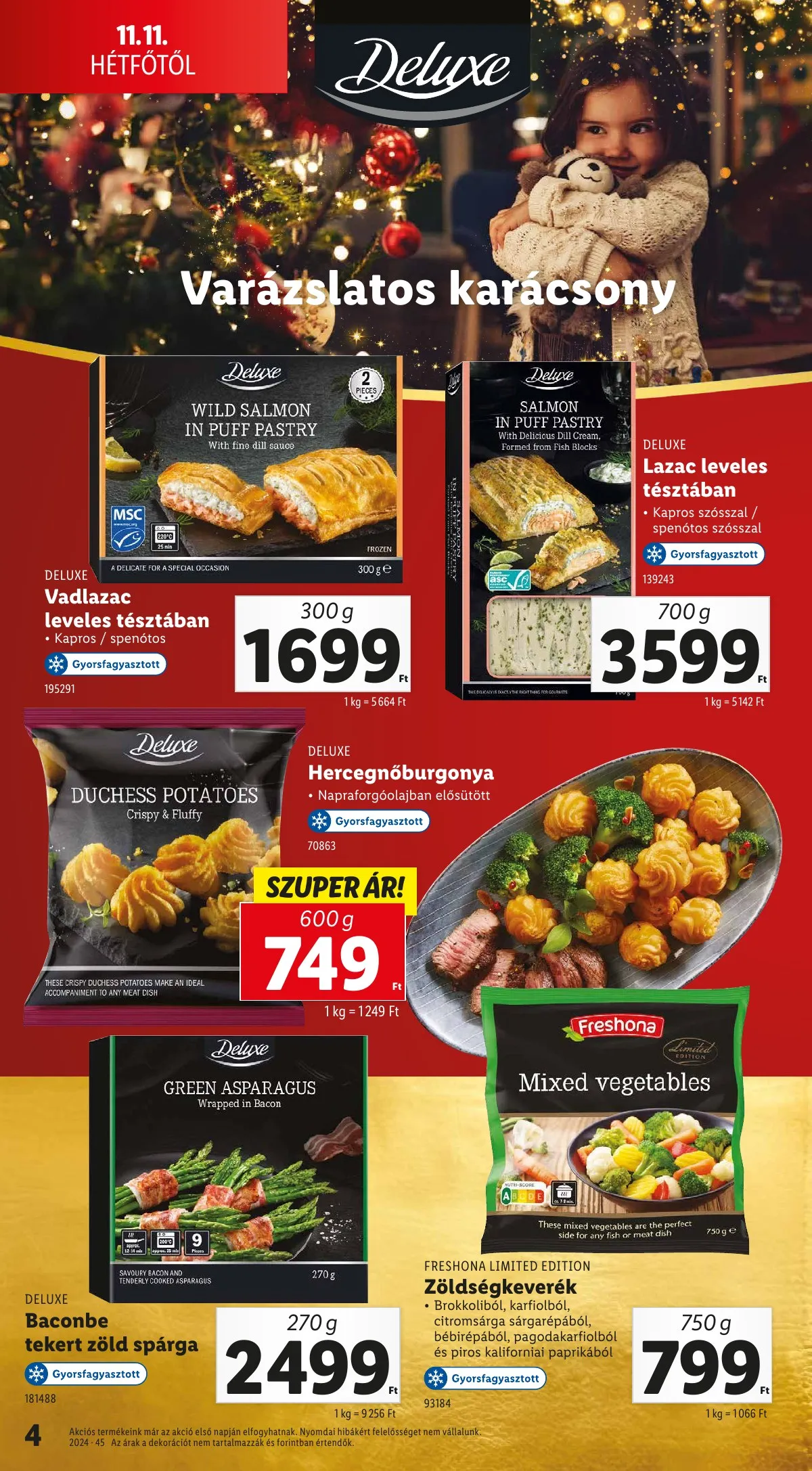 Lidl akciós újság Unnepi Deluxe 11.11–11.11 – 4. oldal