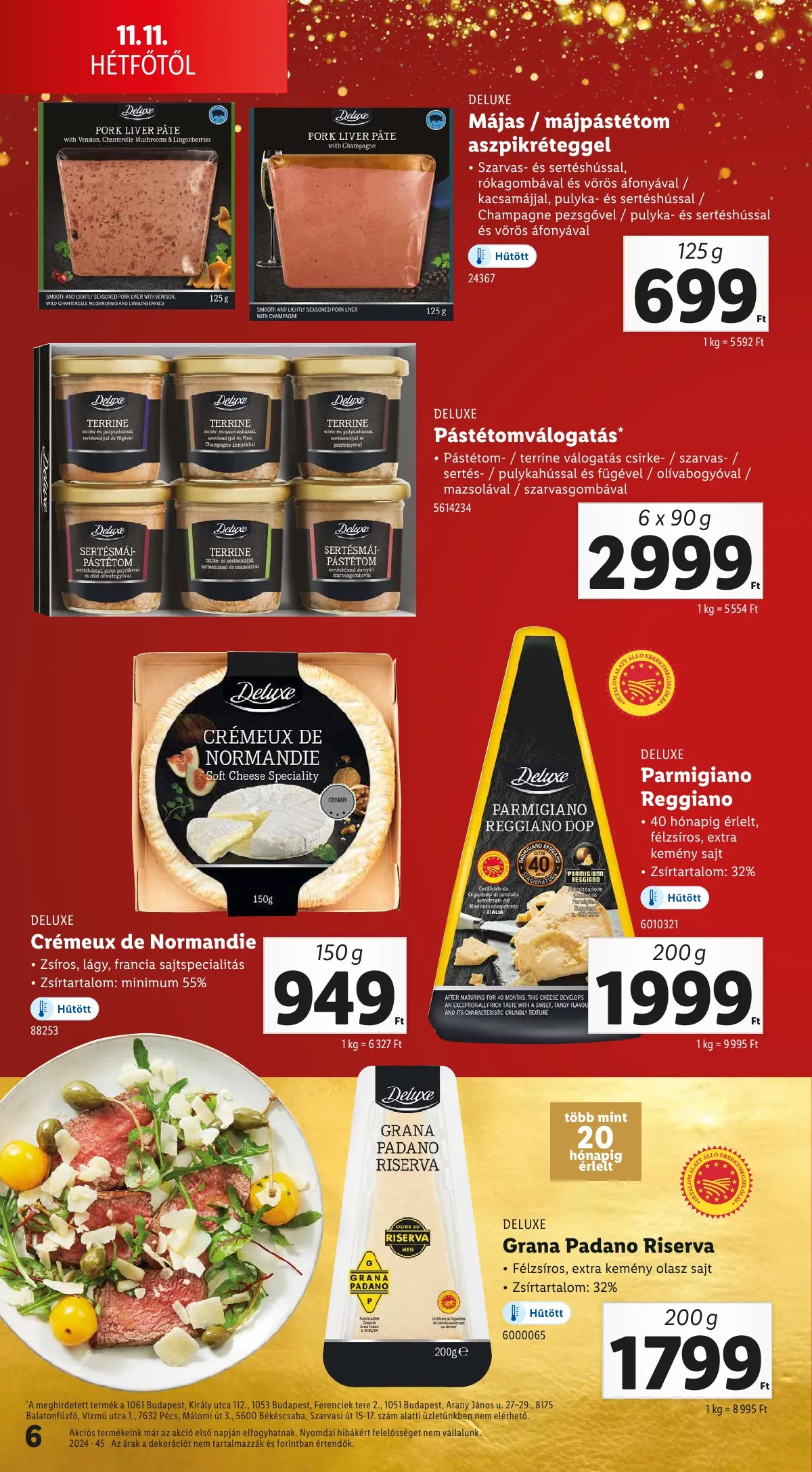 Lidl akciós újság Unnepi Deluxe 11.11–11.11 – 6. oldal