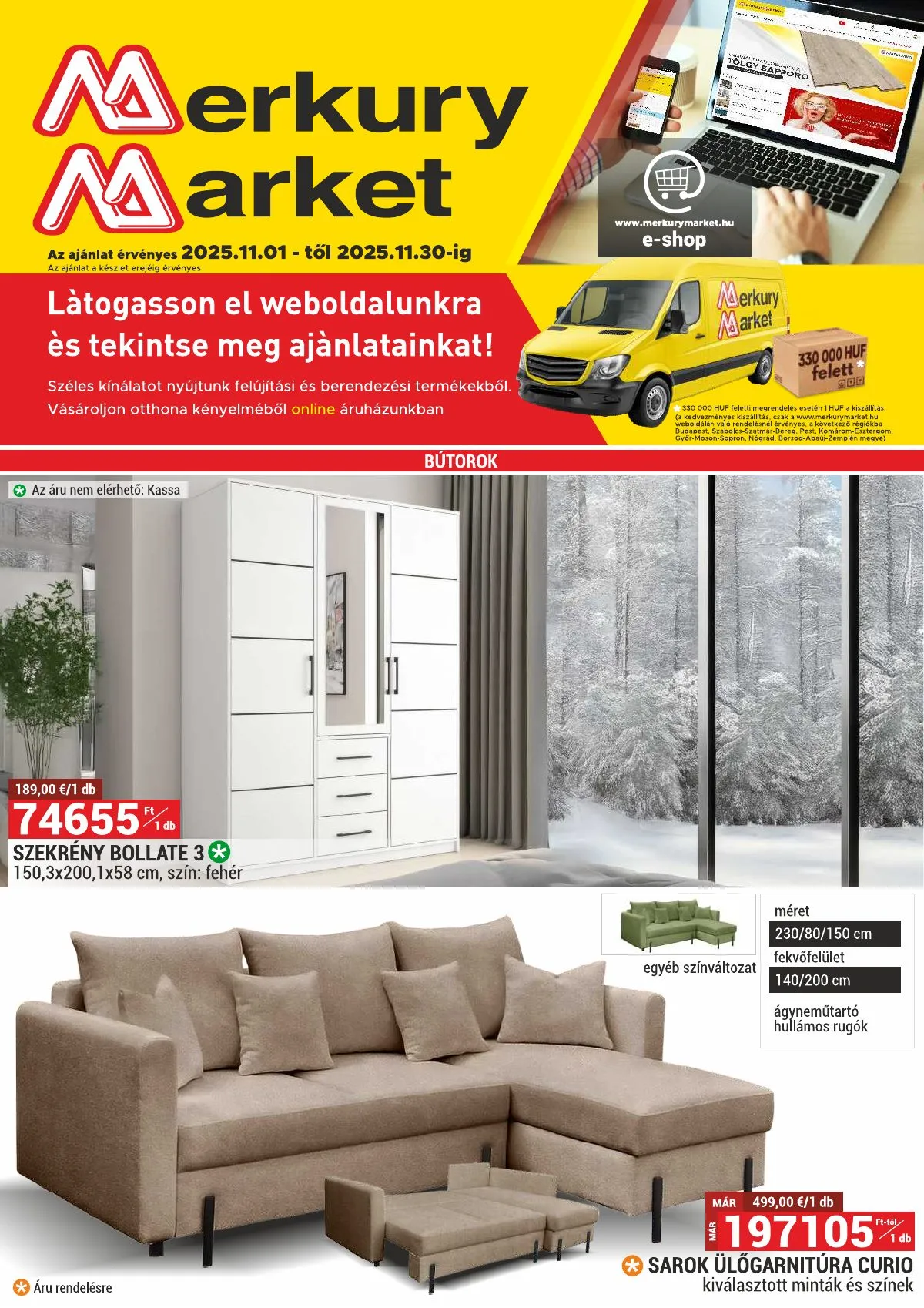 Merkury akciós újság Market 11.01–11.30