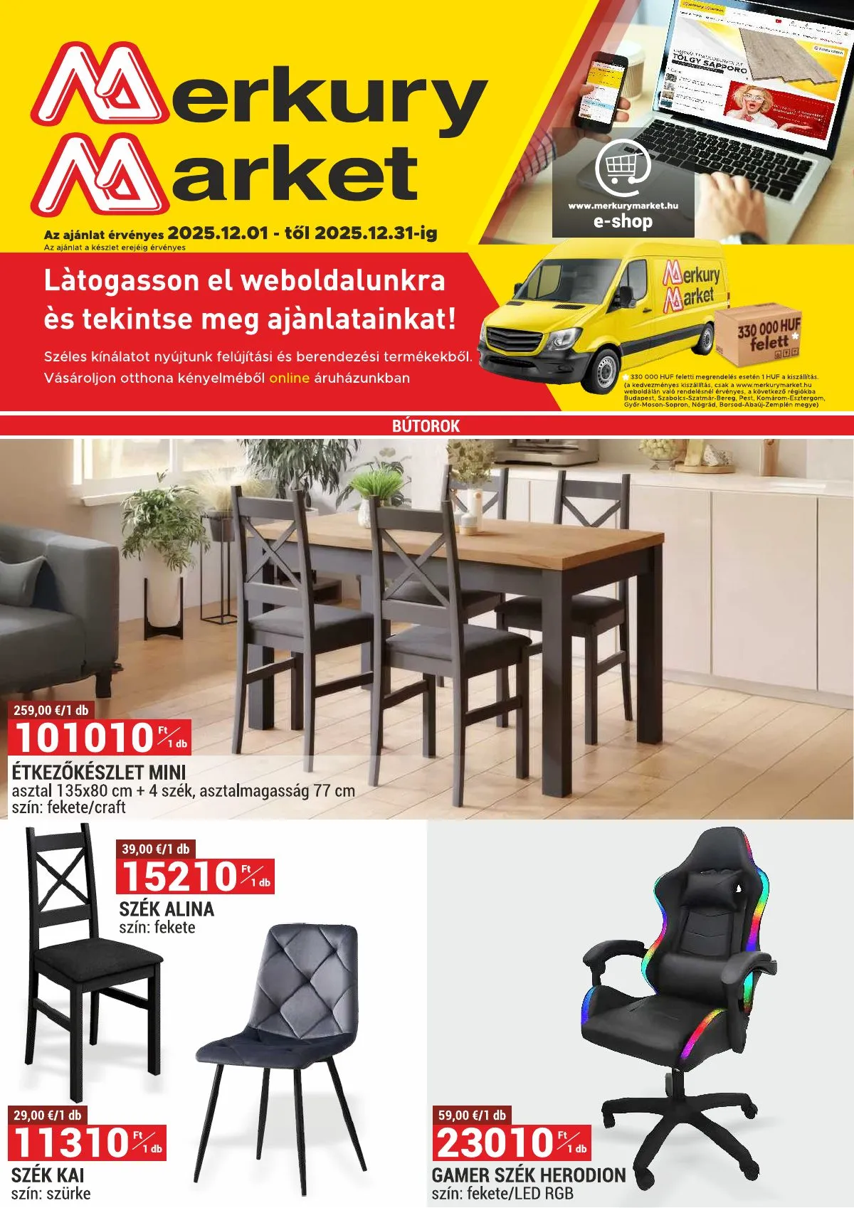 Merkury akciós újság Market 12.01–12.31
