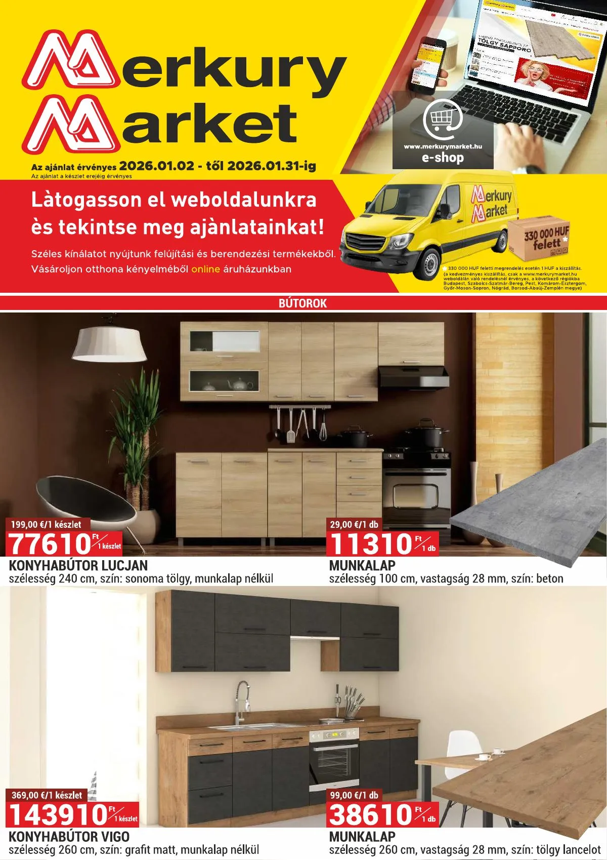 Merkury akciós újság Market 01.02–01.31