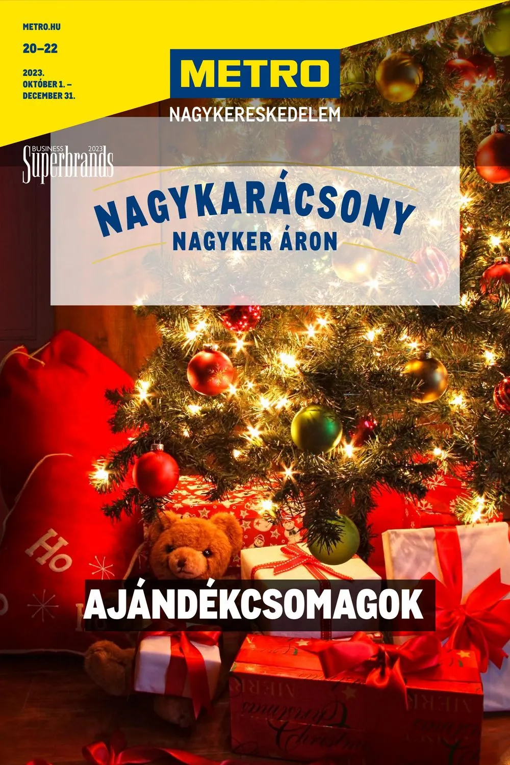 Metro akciós újság Ajandekcsomagok 10.01–12.31