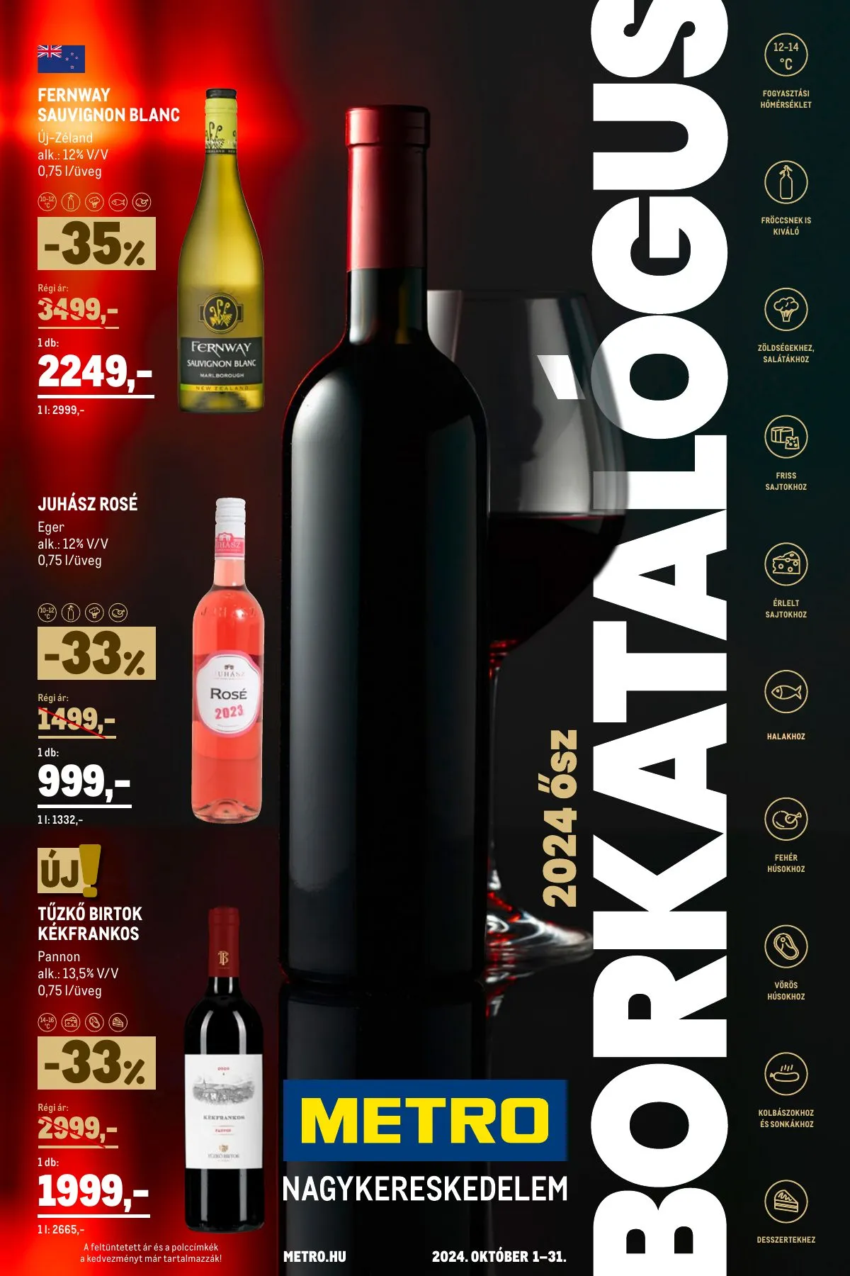 Metro akciós újság Borkatalogus 10.01–10.31