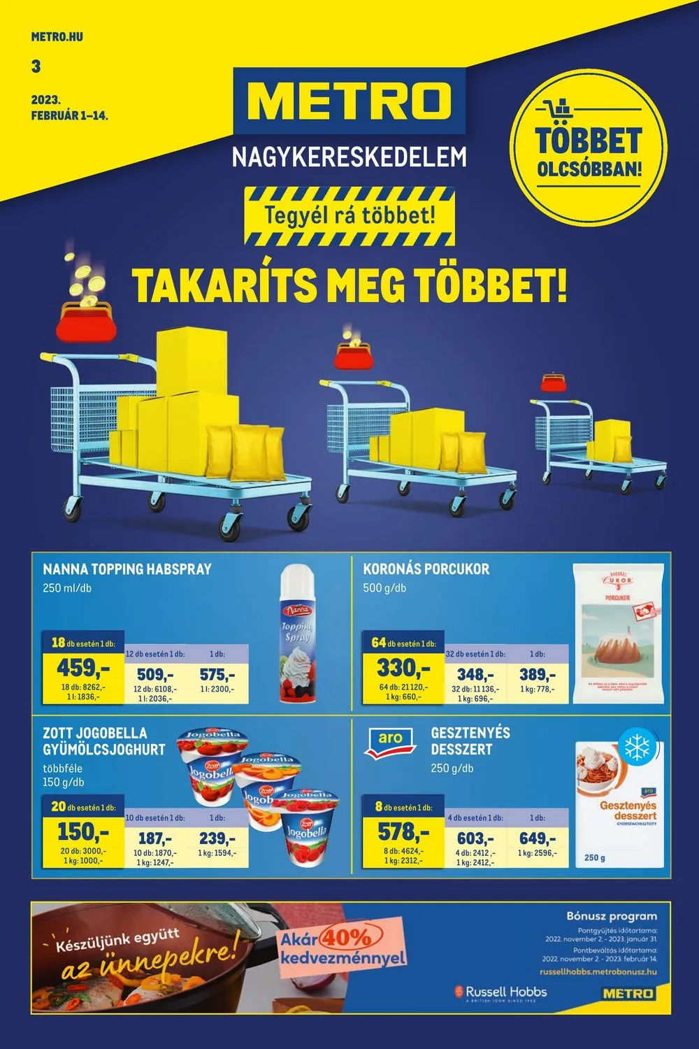 Metro akciós újság Élelmiszer 02.01–02.14