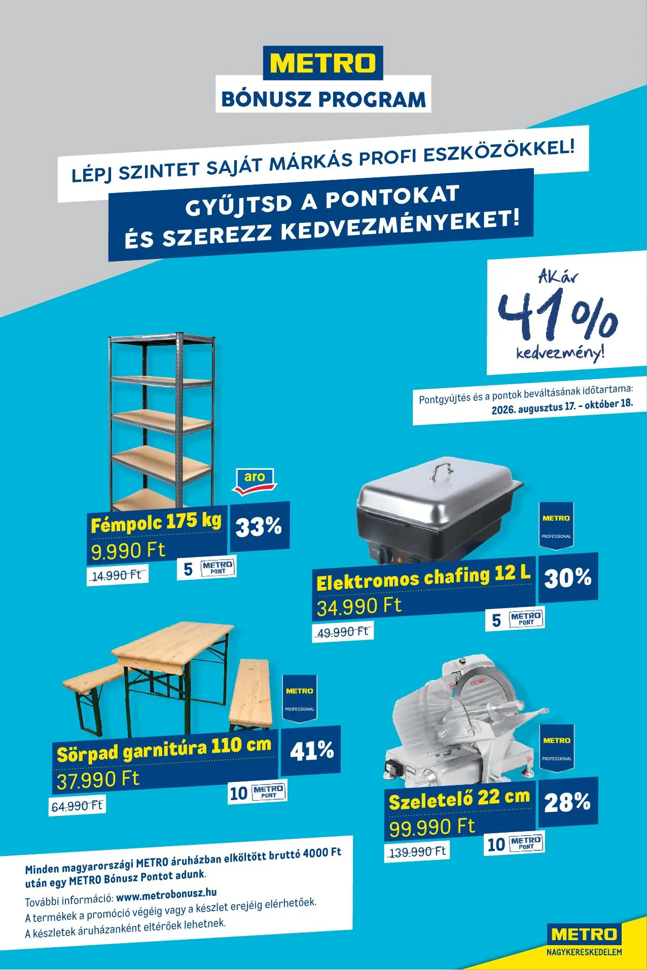 Metro akciós újság Élelmiszer és Szezonalis ajánlataink Kiskereskedoknek 10.01–10.31 – 47. oldal