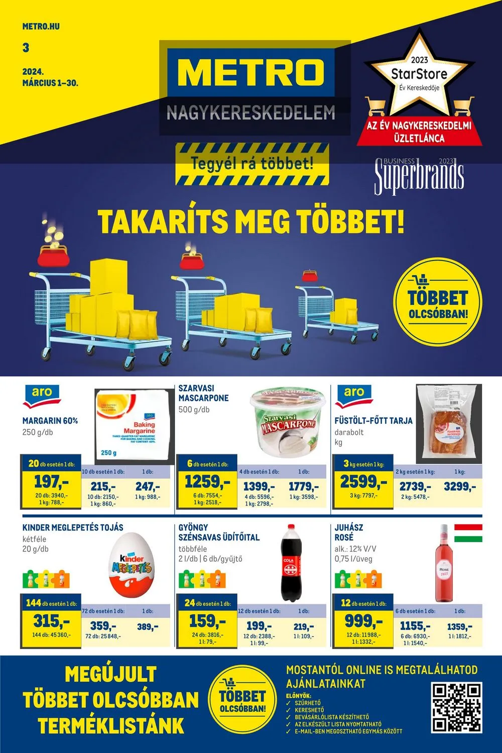 Metro akciós újság Élelmiszer és szezonalis ajanlatok 03.01–03.30