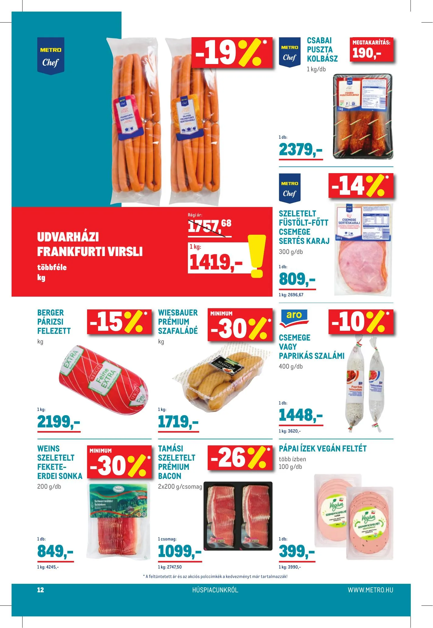 Metro akciós újság Élelmiszer és Szezonalis 01.20–02.02 – 12. oldal