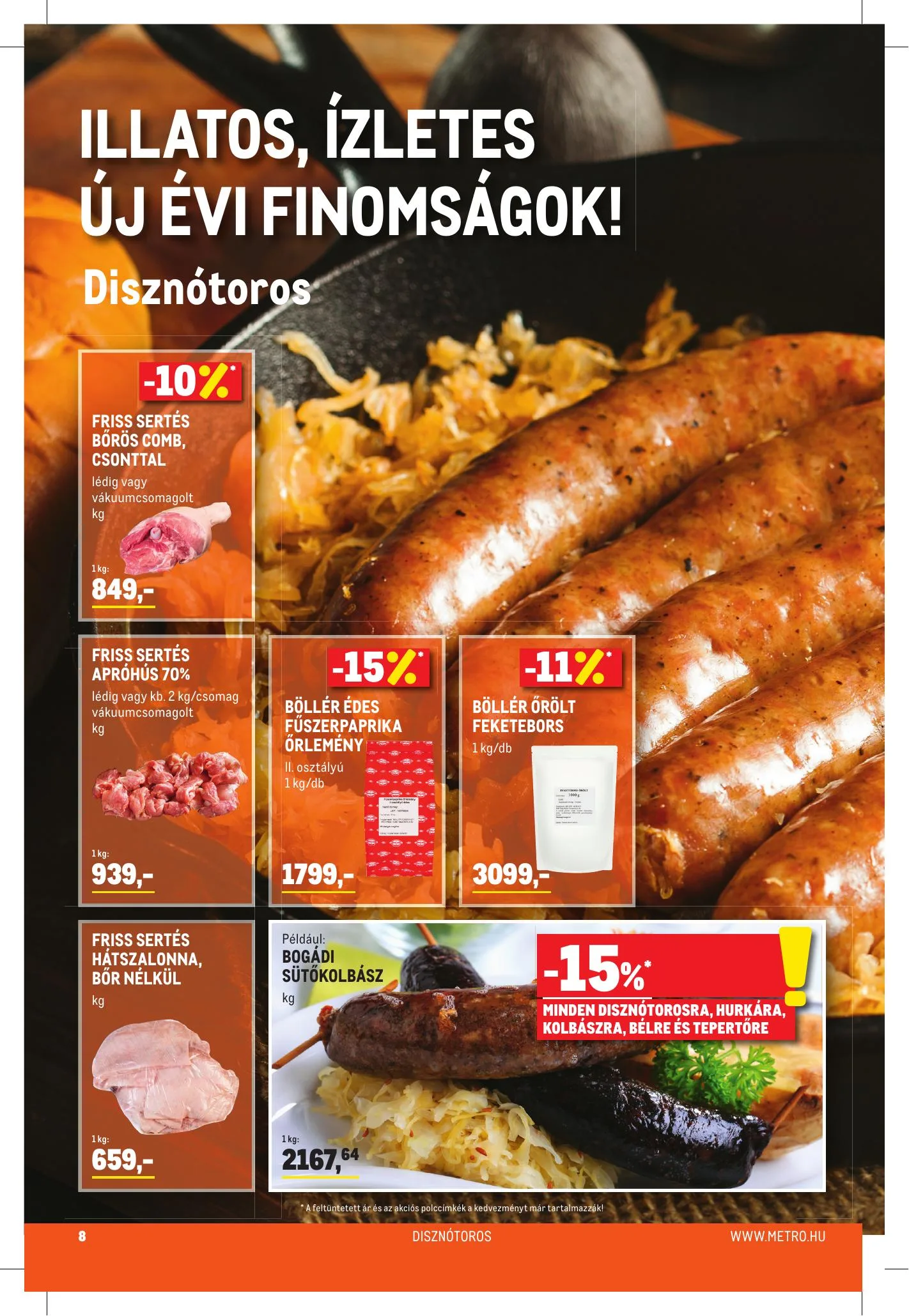 Metro akciós újság Élelmiszer és Szezonalis 01.20–02.02 – 8. oldal