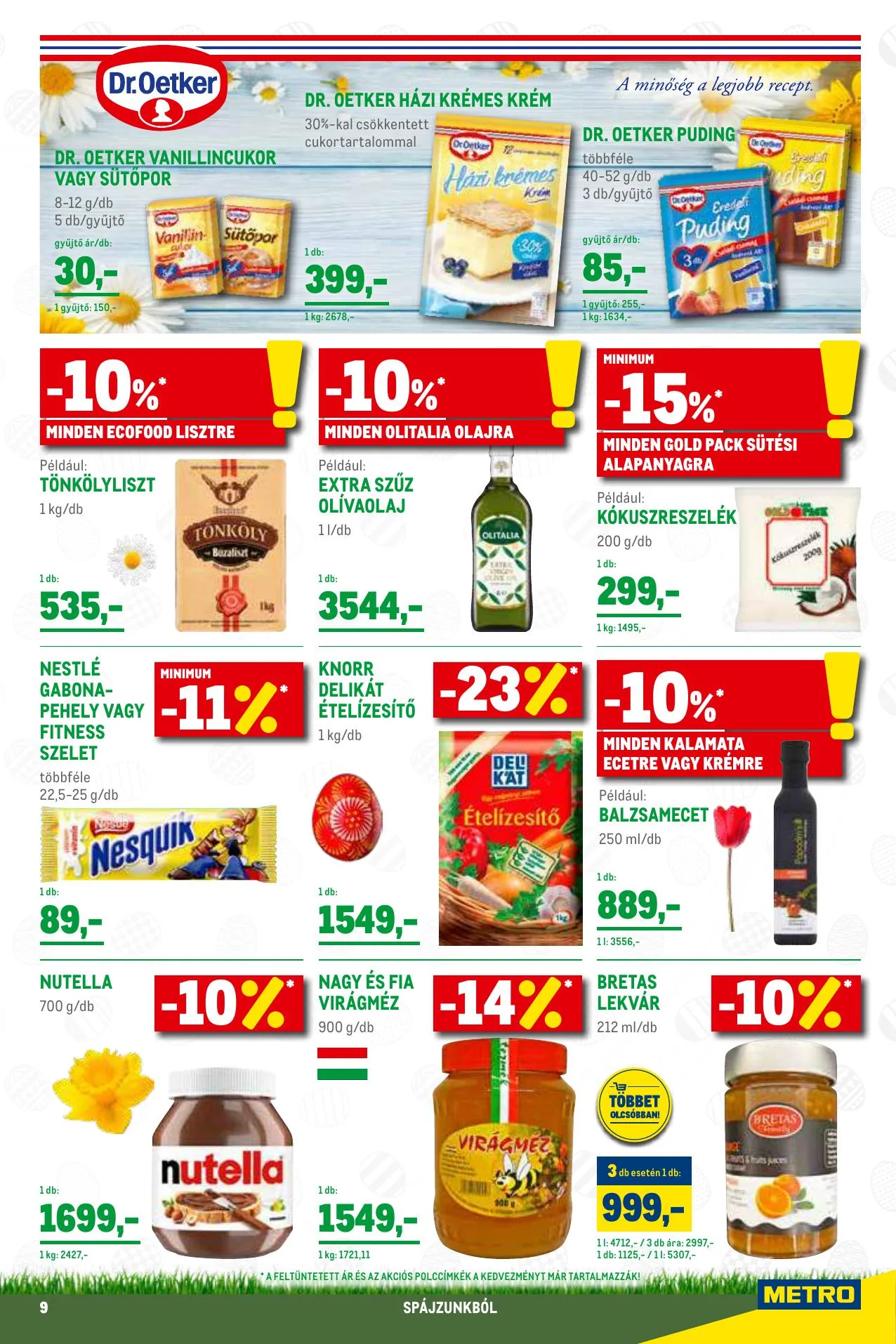 Metro akciós újság Élelmiszer és Szezonalis 03.17–04.06 – 9. oldal