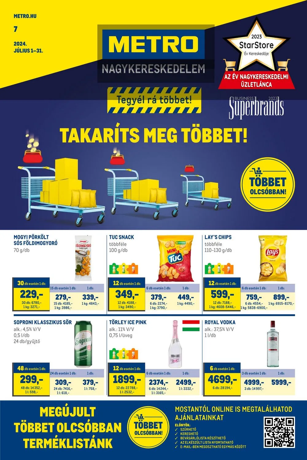 Metro akciós újság Élelmiszer és szezonalis 07.01–07.31