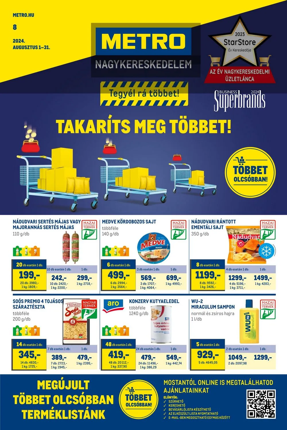 Metro akciós újság Élelmiszer és Szezonalis 08.01–08.31