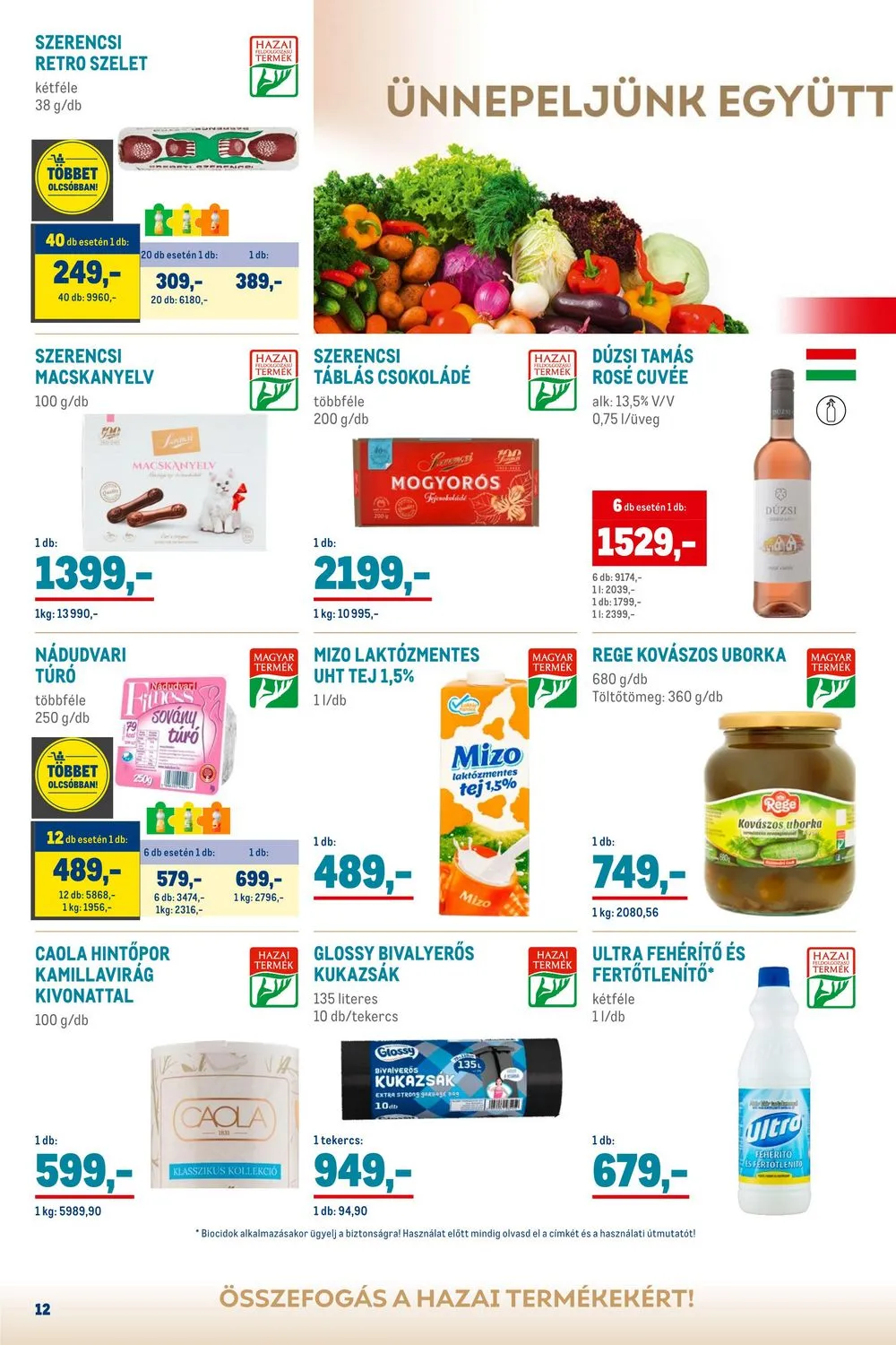 Metro akciós újság Élelmiszer és Szezonalis 08.01–08.31 – 12. oldal
