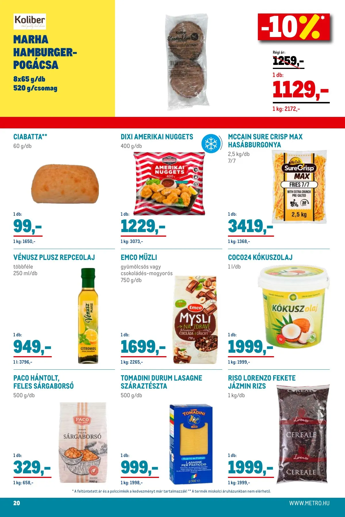 Metro akciós újság Élelmiszer és Szezonalis 10.01–10.31 – 20. oldal