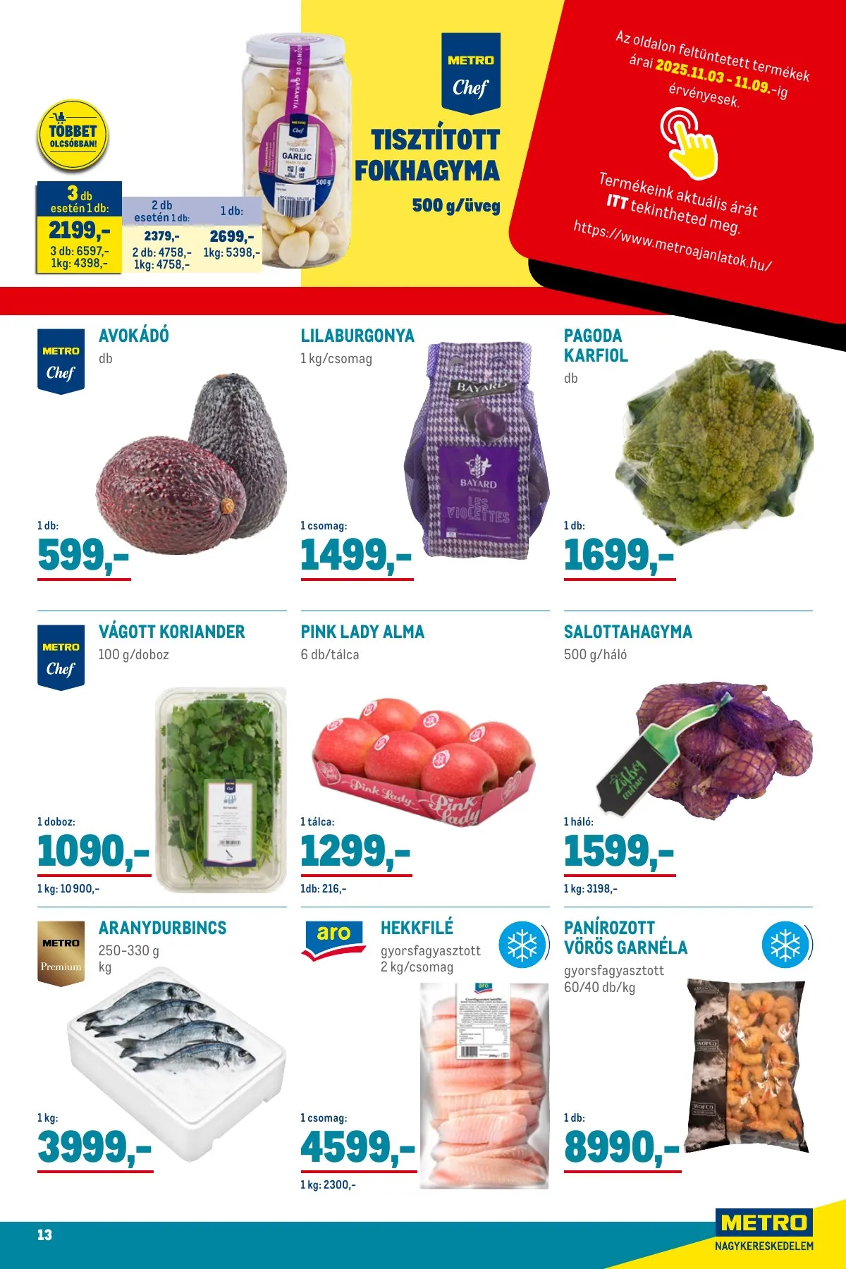Metro akciós újság Élelmiszer és szezonalis 11.02–11.30 – 13. oldal