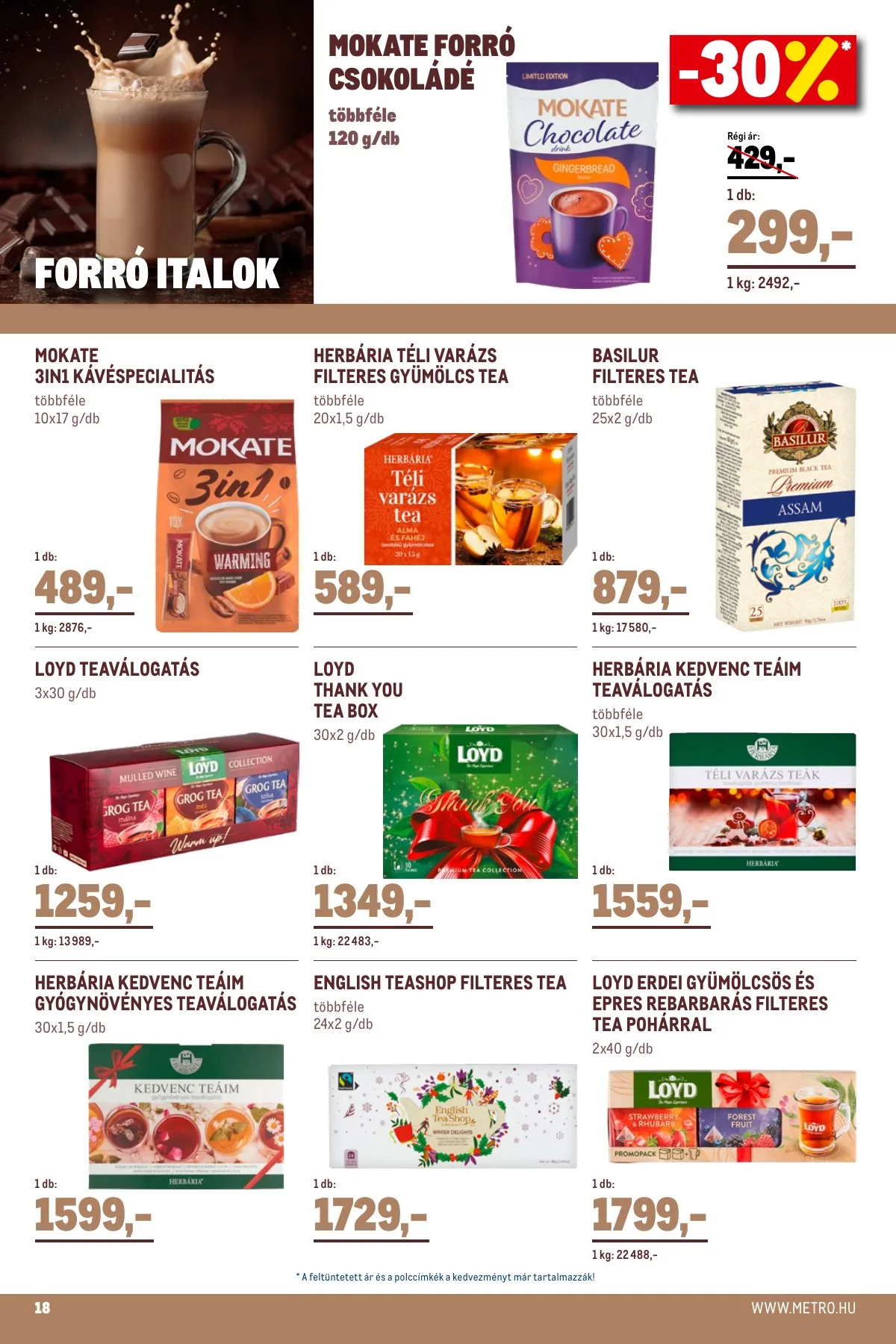Metro akciós újság Élelmiszer és szezonalis 11.02–11.30 – 18. oldal
