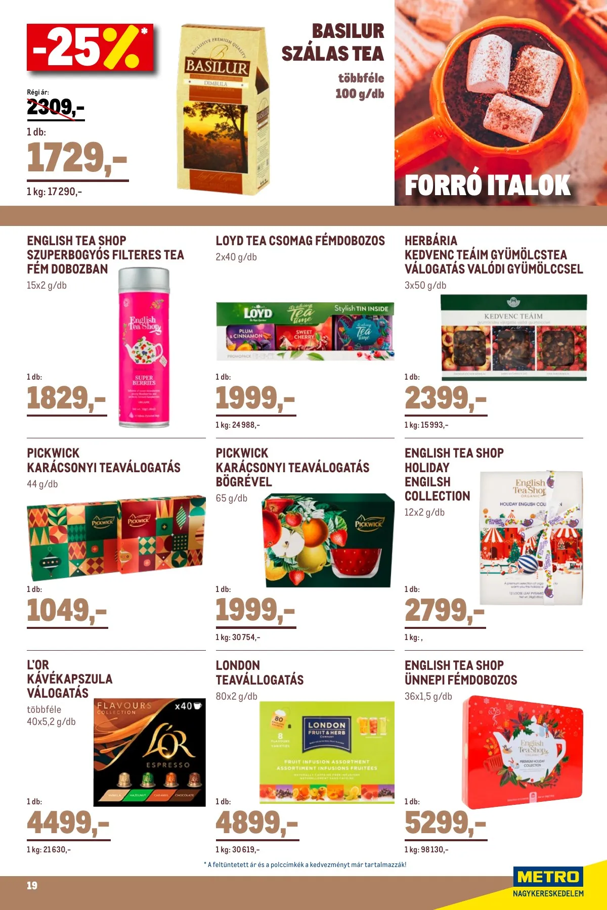 Metro akciós újság Élelmiszer és szezonalis 11.02–11.30 – 19. oldal