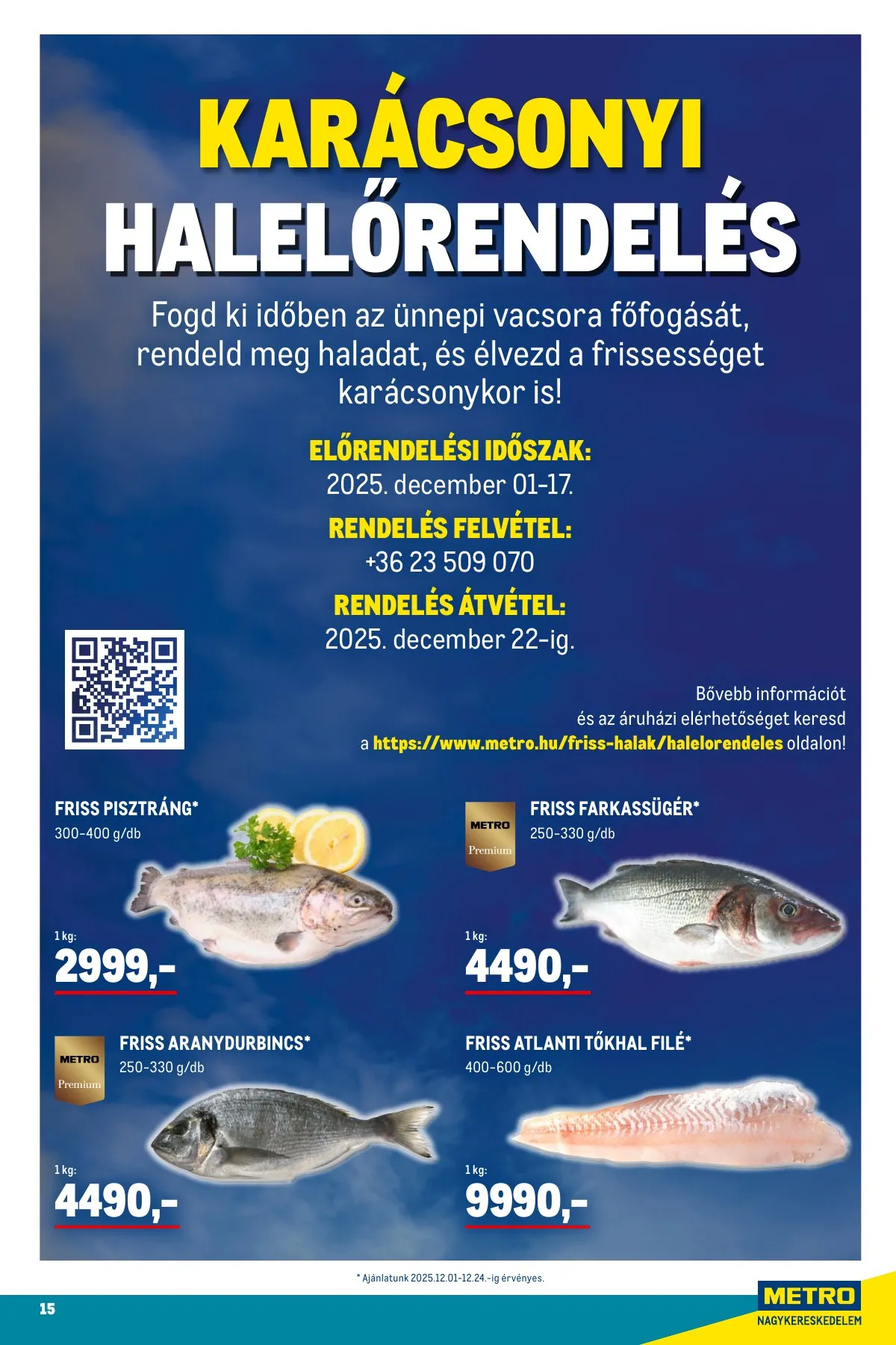 Metro akciós újság Élelmiszer és Szezonalis 12.01–12.31 – 15. oldal