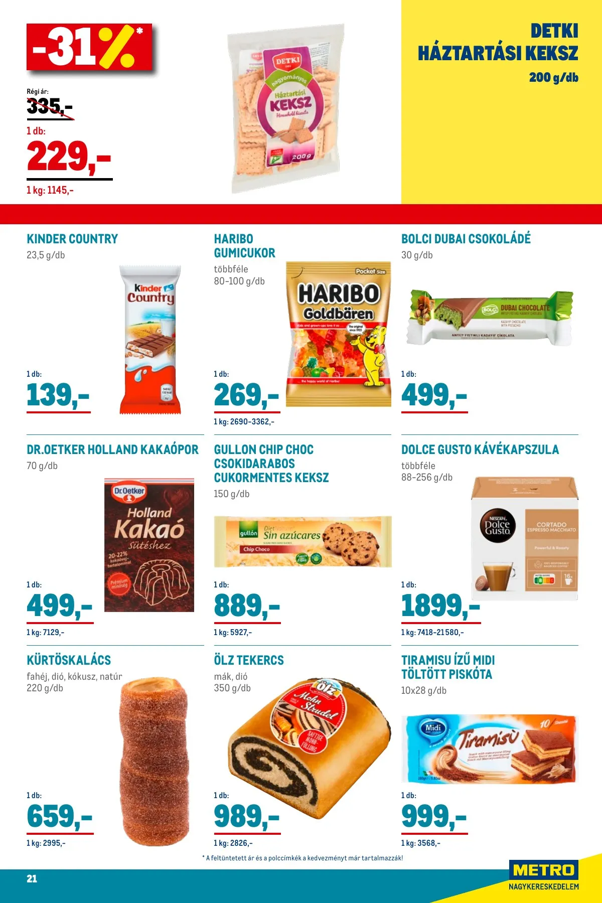 Metro akciós újság Élelmiszer és Szezonalis 12.01–12.31 – 21. oldal