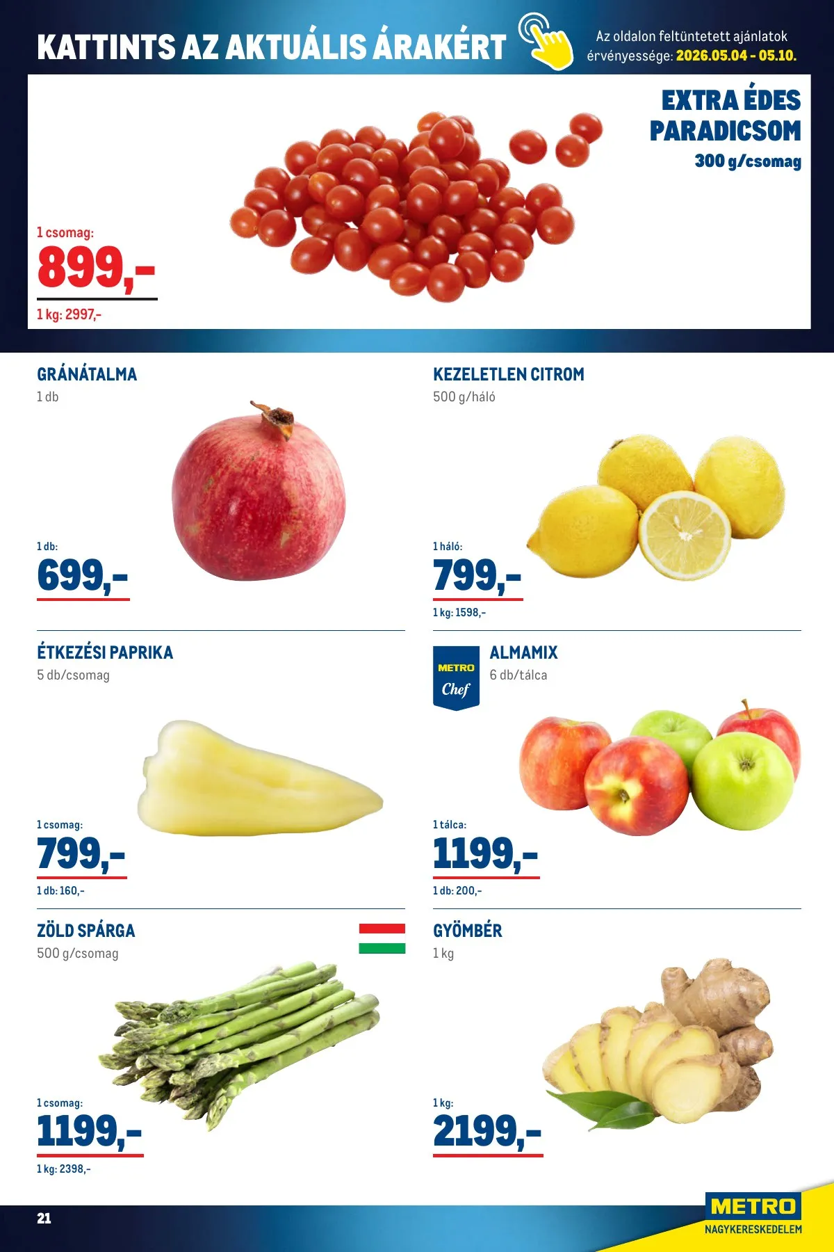 Metro akciós újság Élelmiszer és Szezonalis 05.02–05.31 – 21. oldal