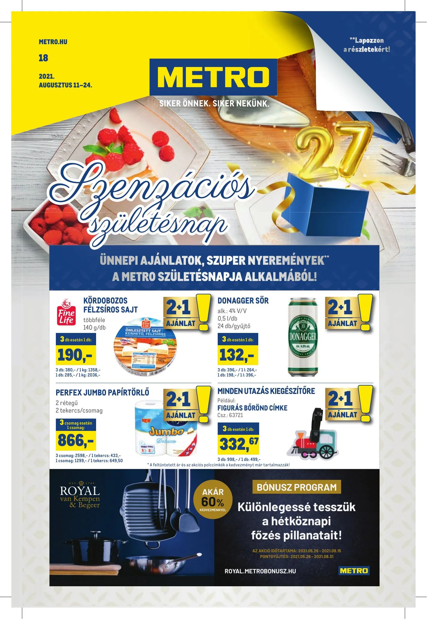 Metro akciós újság Élelmiszer Szezonalis 08.11–08.24