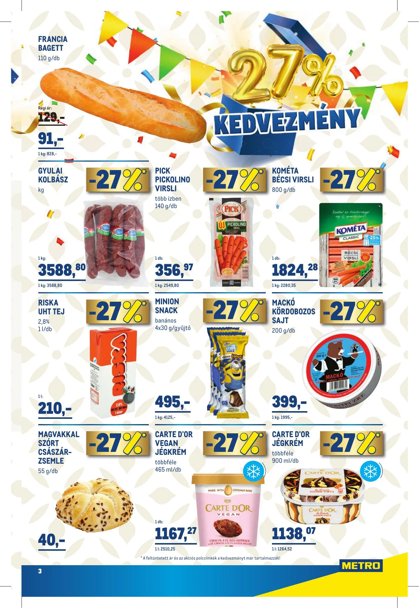 Metro akciós újság Élelmiszer 08.25–09.07 – 3. oldal