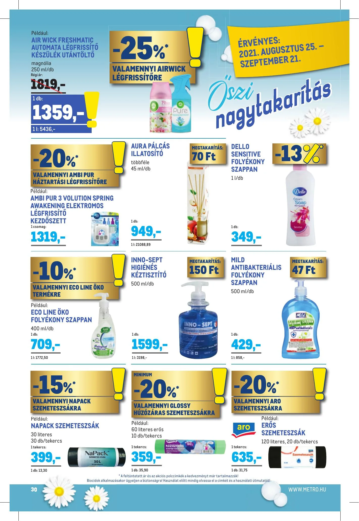 Metro akciós újság Élelmiszer 08.25–09.07 – 30. oldal