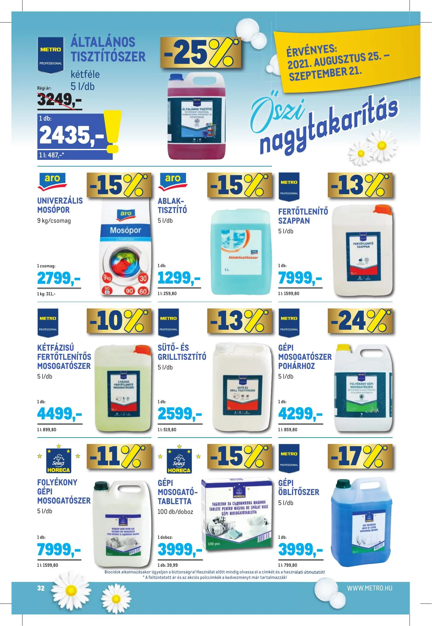 Metro akciós újság Élelmiszer 08.25–09.07 – 32. oldal