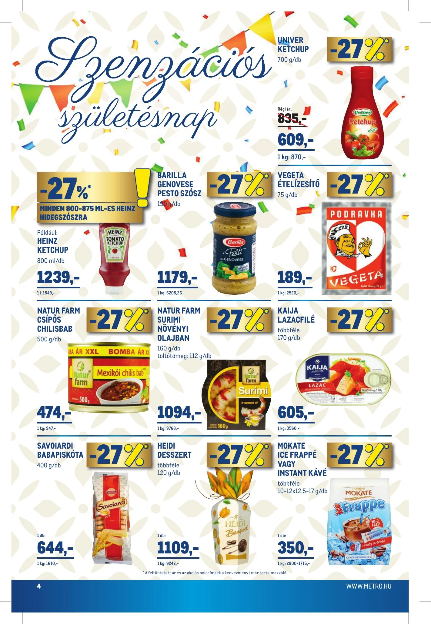 Metro akciós újság Élelmiszer 08.25–09.07 – 4. oldal
