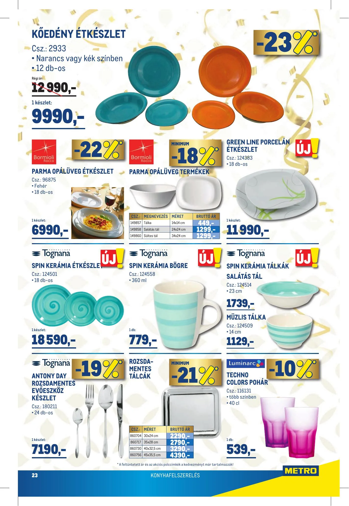 Metro akciós újság Élelmiszer 09.08–09.21 – 23. oldal