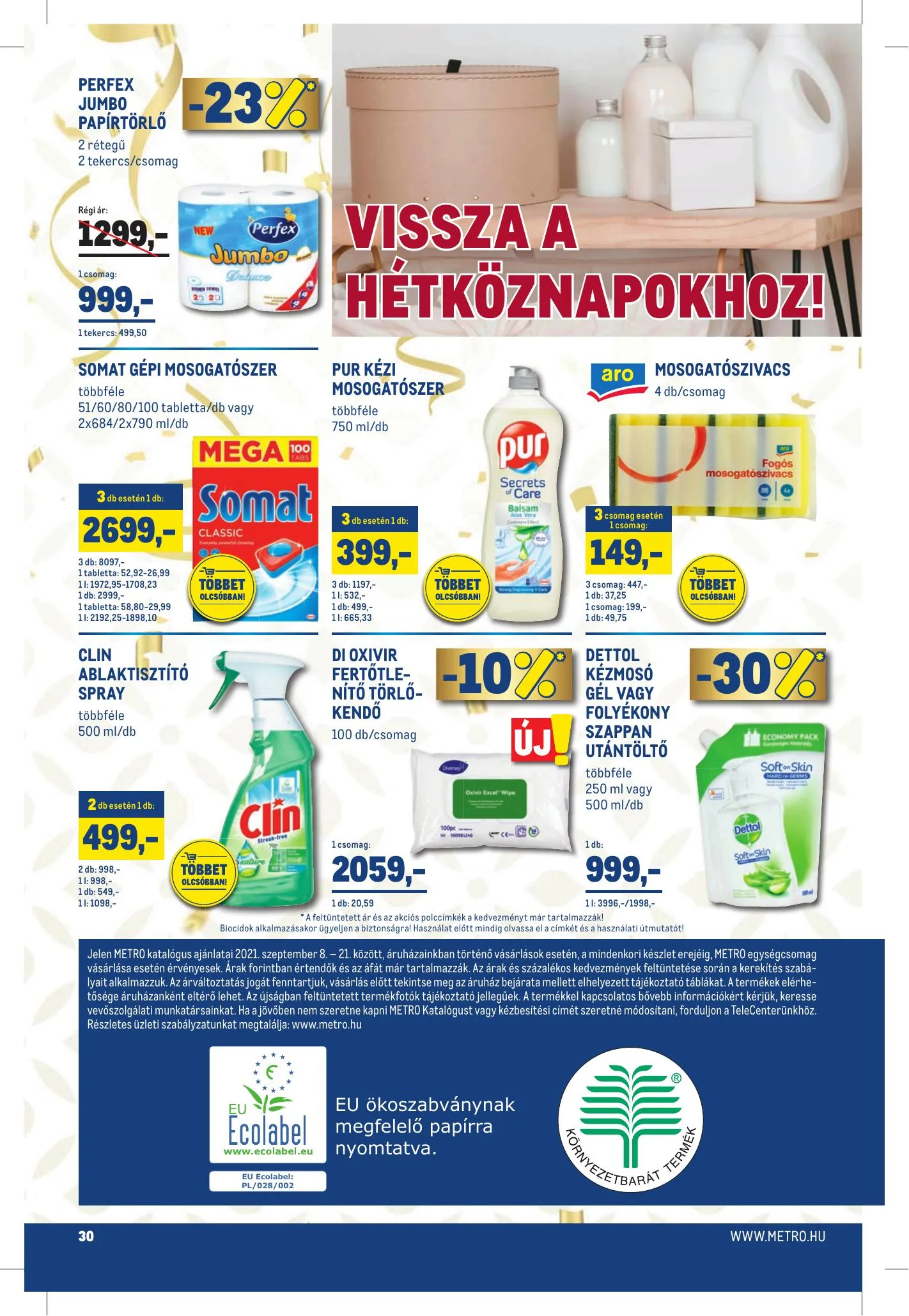 Metro akciós újság Élelmiszer 09.08–09.21 – 30. oldal