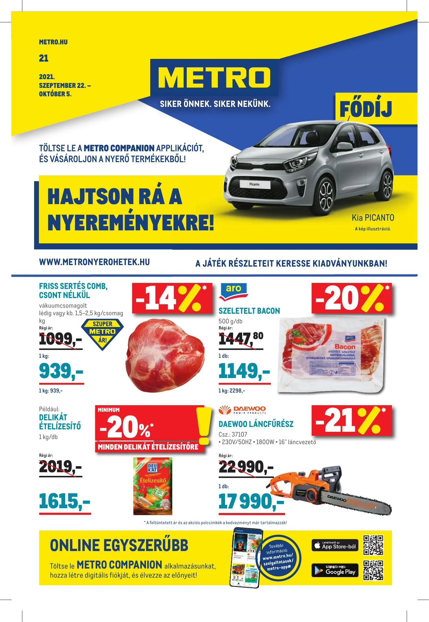 Metro akciós újság Élelmiszer 09.22–10.05