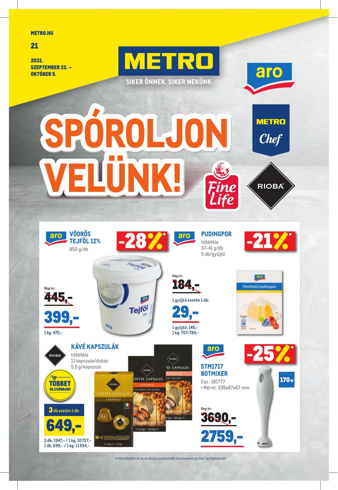 Metro akciós újság Élelmiszer 09.22–10.05 – 36. oldal