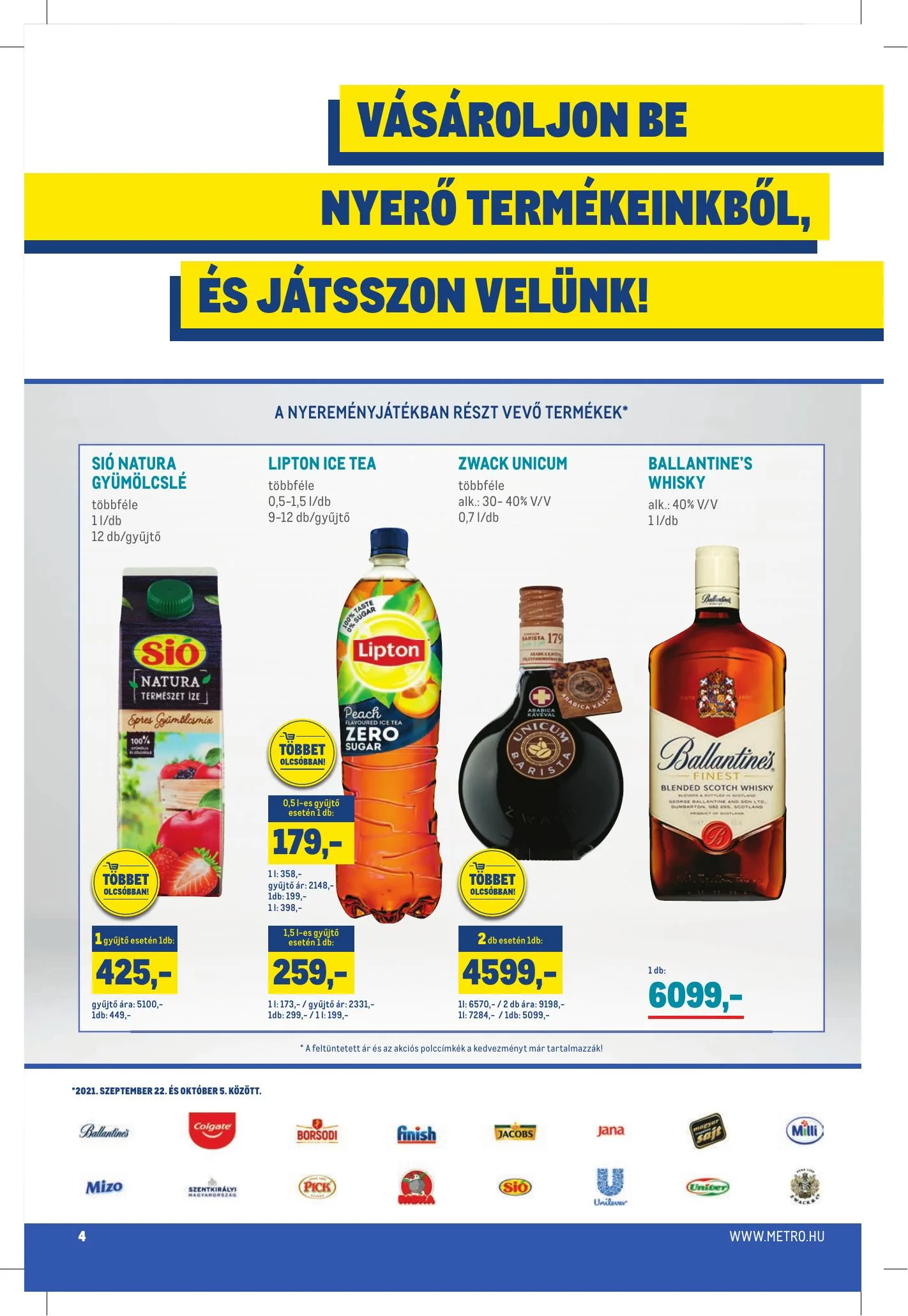 Metro akciós újság Élelmiszer 09.22–10.05 – 4. oldal