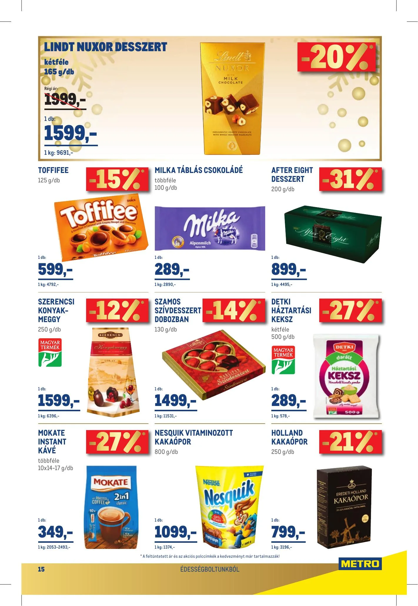 Metro akciós újság Élelmiszer 12.15–12.26 – 15. oldal