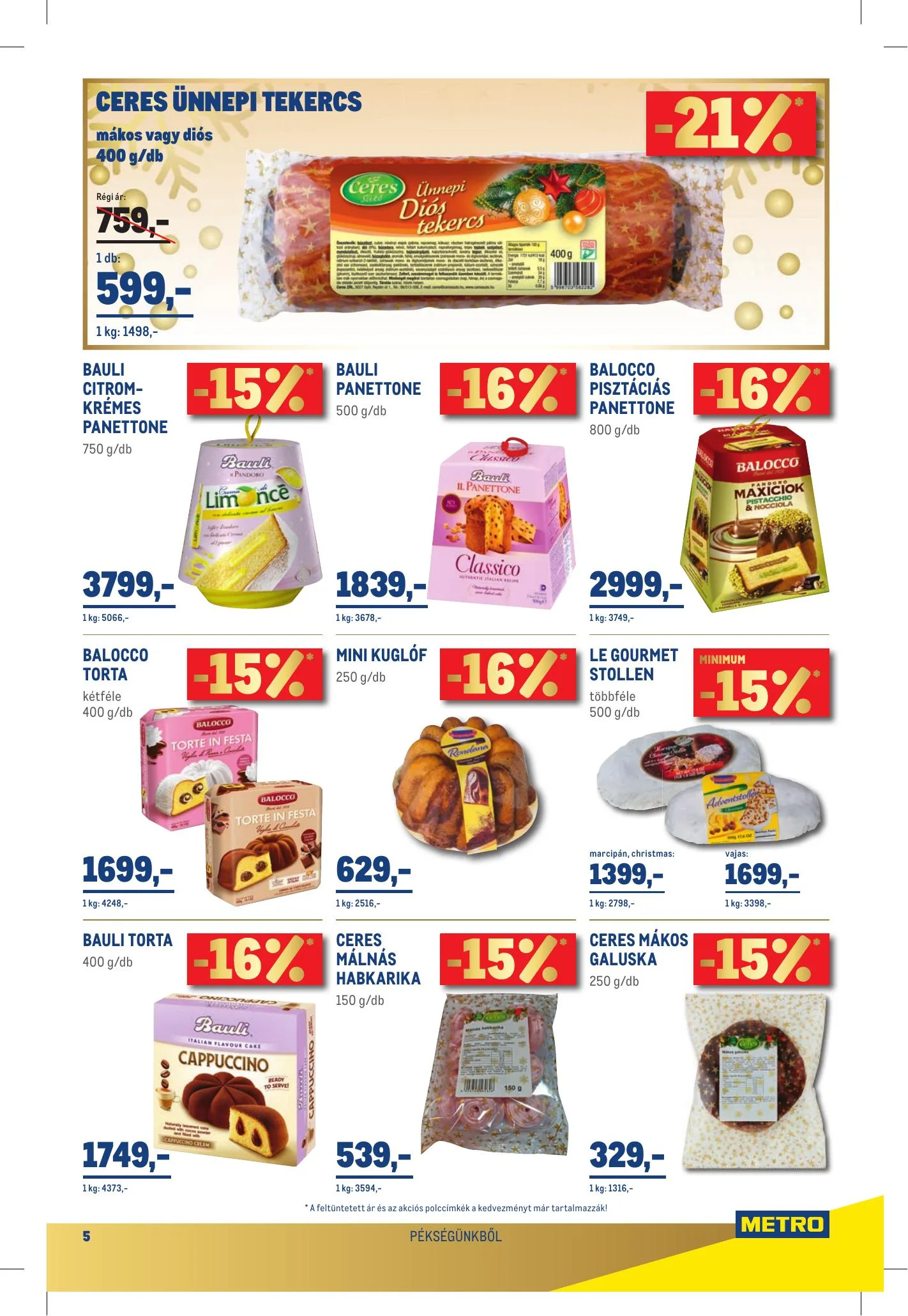 Metro akciós újság Élelmiszer 12.15–12.26 – 5. oldal