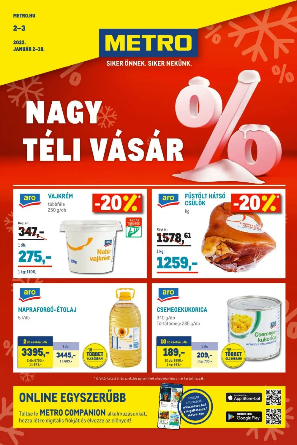 Metro akciós újság Élelmiszer 01.02–01.18