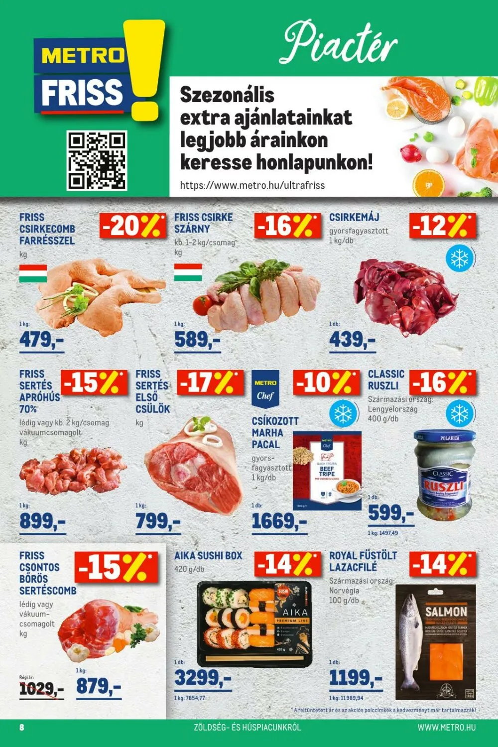 Metro akciós újság Élelmiszer 01.02–01.18 – 8. oldal