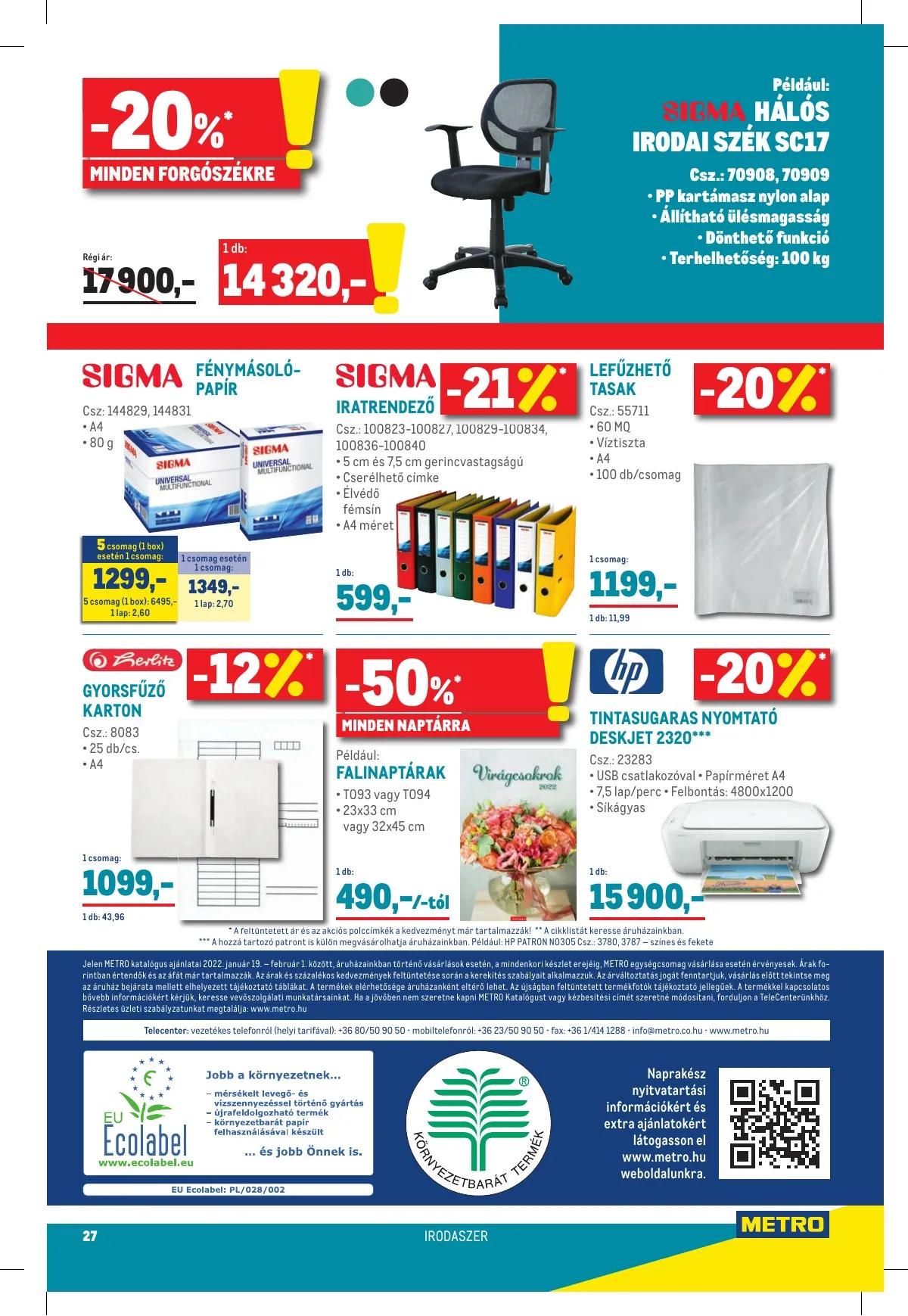 Metro akciós újság Élelmiszer 01.19–01.19 – 27. oldal