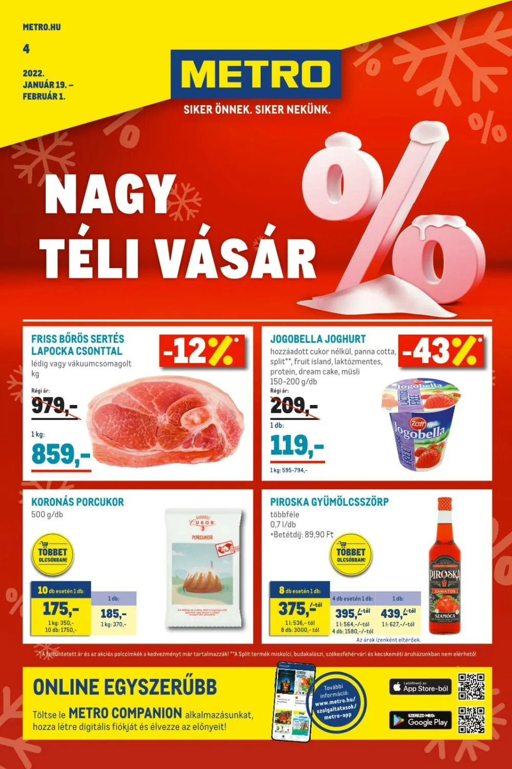 Metro akciós újság Élelmiszer 01.19–02.01