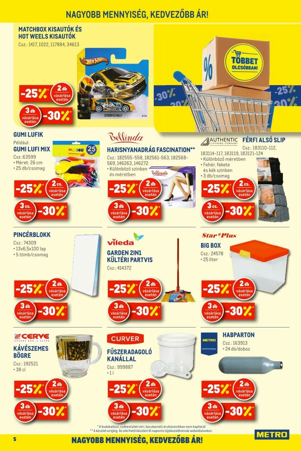 Metro akciós újság Élelmiszer 01.19–02.01 – 5. oldal