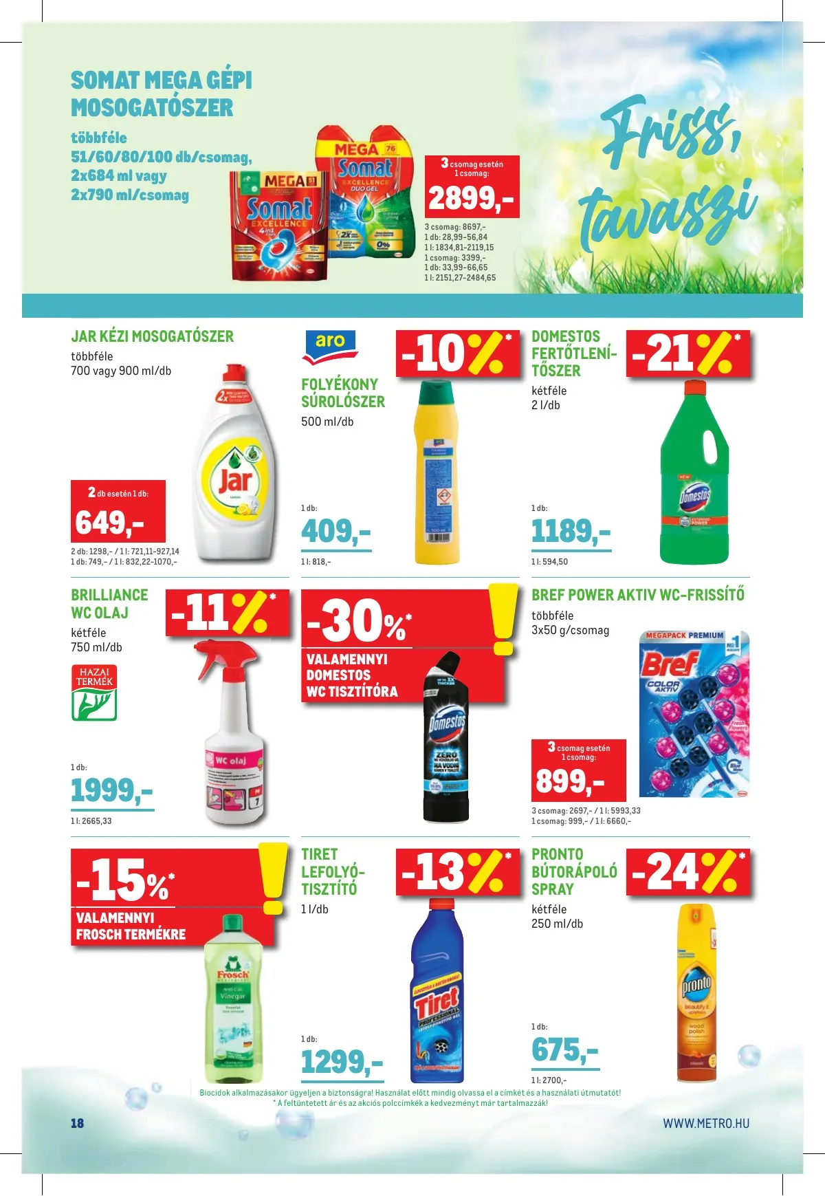 Metro akciós újság Élelmiszer 03.16–03.26 – 18. oldal