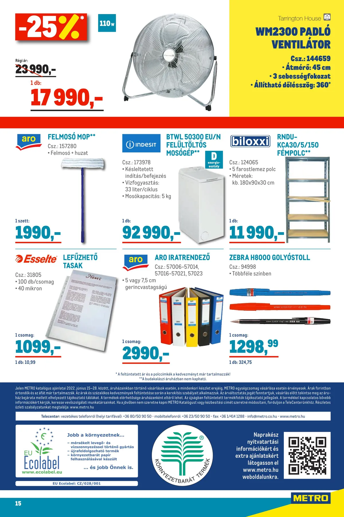 Metro akciós újság Élelmiszer 06.15–06.28 – 15. oldal