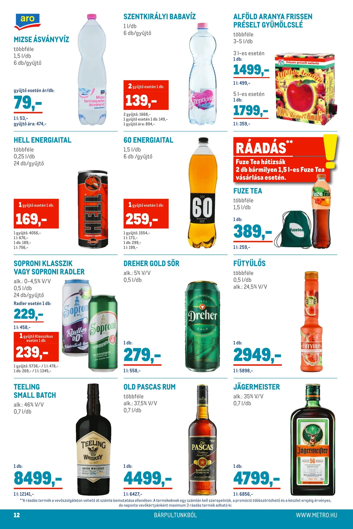 Metro akciós újság Élelmiszer 06.29–07.12 – 12. oldal