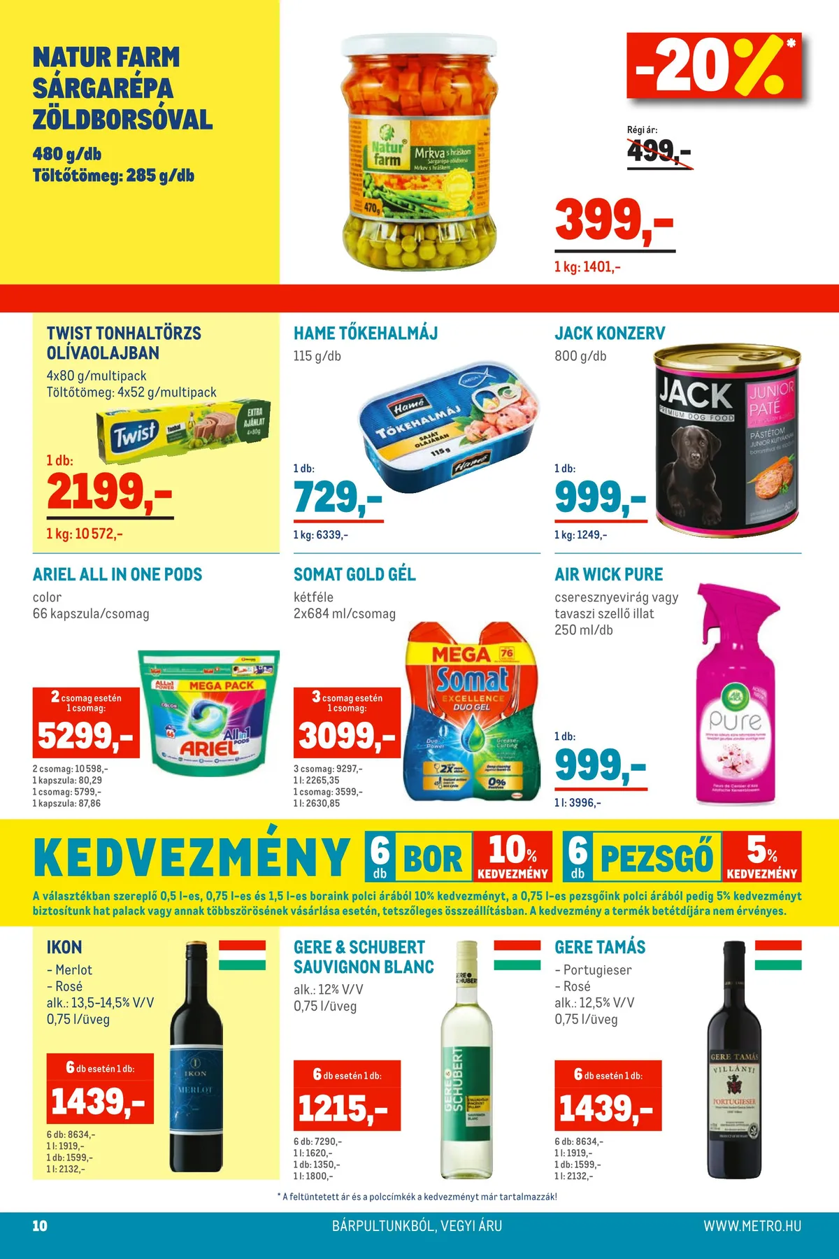 Metro akciós újság Élelmiszer 07.27–08.09 – 10. oldal